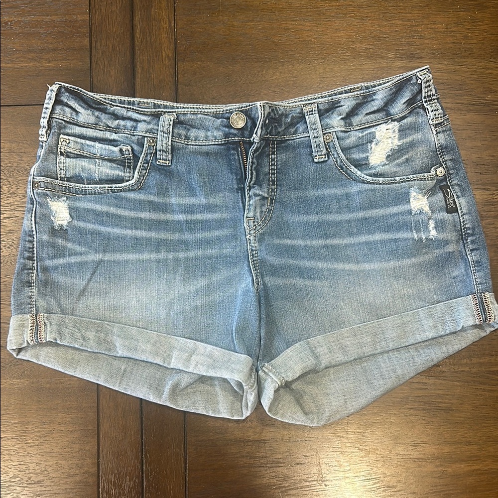 Denim Distressed Women Shorts